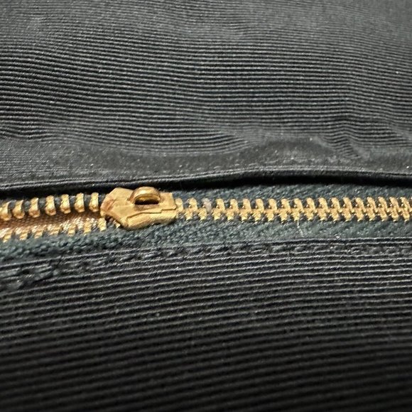 Vintage Clutch Fold Over Foldover Brite Mode Black Formal Evening Gold Trim - Picture 6 of 7